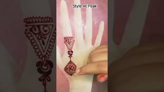 One finger short henna design mehndi tattoo design trending latest [upl. by Mullins]