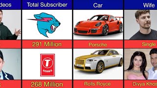 Comparison MrBeast Vs TSeries [upl. by Bidget]