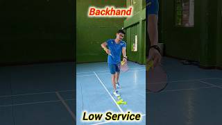 Backhand Low Serve shorts badminton badmintontraining [upl. by Straus377]