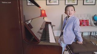 6yearold piano prodigy heads to play at Carnegie Hall [upl. by Enirhtac]