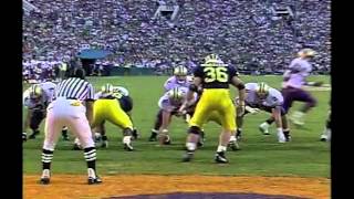 1992 Rose Bowl Washington 34 Michigan 14 [upl. by Arahd]