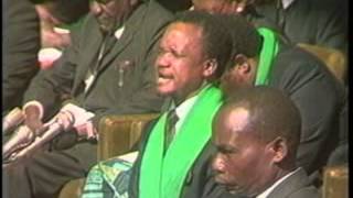 Chiluba praying during funeral of the Zambia National team in 1993 [upl. by Aisirtap334]