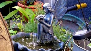 Fairy Fountain at work in the corner of a cluttered garden [upl. by Marta]