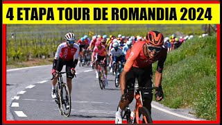 4 ETAPA TOUR de ROMANDIA 2024 BESTIAL SUBIDA EGAN Bernal Richard CARAPAZ [upl. by Esiralc377]