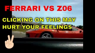 C6 Chevy Corvette Z06 VS Ferrari F430 Drag race Two great cars [upl. by Stratton989]