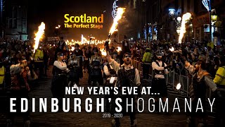 EDINBURGH HOGMANAY 2019 Fireworks street party torchlight procession amp loony dook for New Year [upl. by Imeaj]