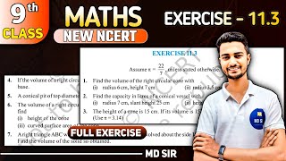 Class 9 Maths Chapter 11  Surface Areas and Volumes  Exercise 113 Solutions [upl. by Lusar]