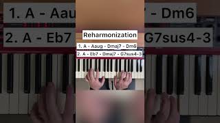 Reharmonization options reharmonization chordprogression harmony pianotutorial [upl. by Yoral]