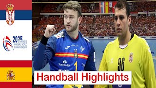 Serbia Vs Spain Handball Highlights mens world championship Qualification 2025 [upl. by Dudley]