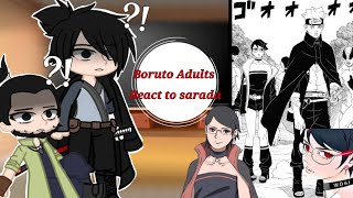 Adult Boruto React to SaradaBoruSara Part 2 [upl. by Nedyarb]