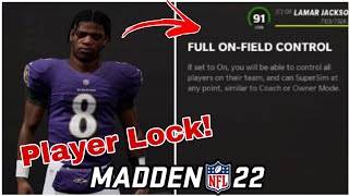 How to Control ONLY YOUR player in Madden 22 Franchise Mode Player Lock [upl. by Jacky]