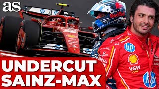 CARLOS SAINZ y su GENIALIDAD ante VERSTAPPEN DOBLETE de FERRARI en el GP de ESTADOS UNIDOS  F1 [upl. by Janot]