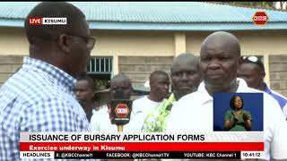 Issuance of Bursary Application Forms underway in Kisumu Central [upl. by Notxarb]