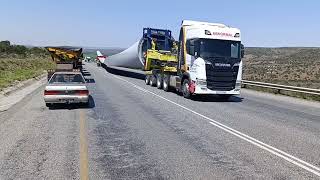 Windfarm propeller transportation [upl. by Baudelaire383]