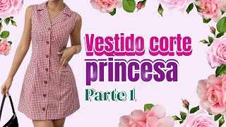 VESTIDO CORTE PRINCESA PARTE 1 [upl. by Yneffit629]