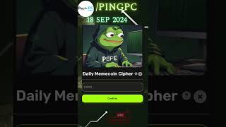 MemeCoin Cipher code  18 September  Cipher key  Crypto  Keys  Memes Lab ciphercodes [upl. by Haikan]