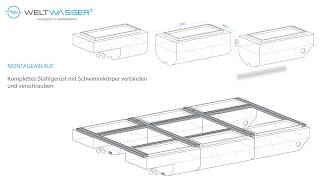 Montageanleitung für PontonsHausbootPlattform  WELTWASSER Hausboote  Berlin [upl. by Egan319]