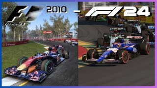 Australia But Every Sector the Game Gets NEWER  F1 2010  F1 24 [upl. by Bbor]