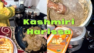 Season ka pehla harissa banaya ghar pekashmirs winter delicacy harissa [upl. by Noryb]