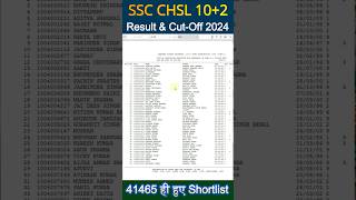 SSC CHSL 102 Result 2024 amp CutOff pdf Download shorts short [upl. by Zanze135]