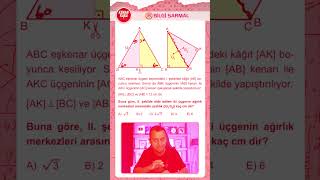 BİLGİ SARMAL  Ağırlık Merkezi Sorusu🔥🔥 geometri tyt ayt [upl. by Nawuj]