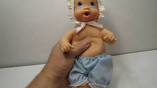 VTG COOCHY COO Squeaking Rubber Doll by ERTL 12quot Blonde video of crying squeakin stampinsisters [upl. by Eemaj191]