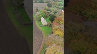 Hailes Church in the Cotswolds Autumn Enlish Countryside dronevideo travel Church Autumn dji [upl. by Suhpesoj563]