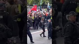 Protest Belfast As Police Separate Protesters Breaking News belfast [upl. by Dnomar613]