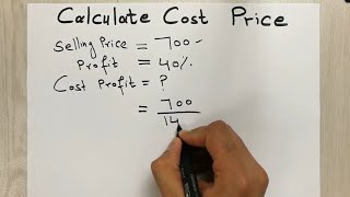 How to Calculate the Cost Price Easy Trick [upl. by Uolyram]