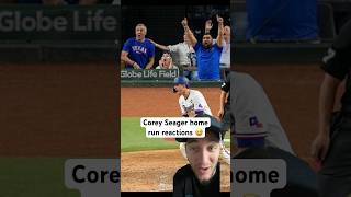 The Corey Seager home run reactions were incredible 😅 texasrangers mlb worldseries [upl. by Ammon]