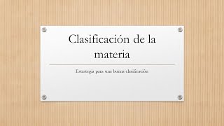 Clasificación de la materia [upl. by Nelie287]