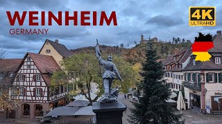 Weinheim Germany A walking tour in December 2023 I 4K HDR [upl. by Smallman273]