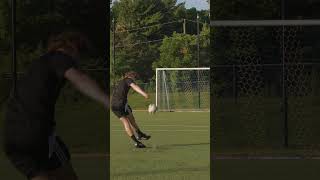 1 or 2 😧🚀 shorts freekick knuckleball [upl. by Ahsirak]