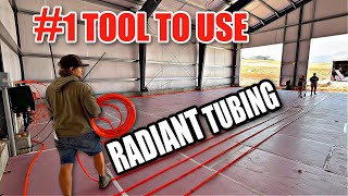 Radiant Heat Tubing and Foam Prep  Building My Dream Shop Part 12 [upl. by Ataliah]