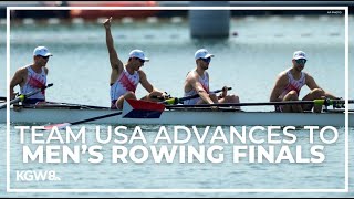 US mens rowing advances to finals in Paris Olympics [upl. by Alithia]