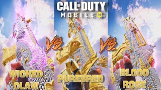 COD Mobile DRH LEGENDARY SKIN COMPARISON BLOOD ROSE INCLUDED [upl. by Ezalb]