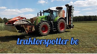 Melkveebedrijf cools maaien met fendt vario 933 met kuhn maaiers [upl. by Zenda782]