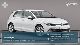 Volkswagen Golf  8 Life 10 eTSI 110PS 7speed DSG 5 Door  West London Volkswagen [upl. by Niamart]