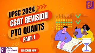 UPSC 2024 Prelims Revision Series  Quantitative Aptitude  Previous Year Quants Questions [upl. by Wojak]