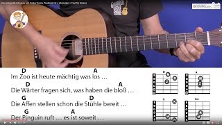 Das singende Känguru von Volker Rosin Tanzlied mit 4 Akkorden  Text für Gitarre [upl. by Euqinimod94]