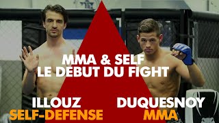 Le début de laffrontement 1  MMA amp SelfDéfense Tom Duquesnoy amp Michaël Illouz [upl. by Aneras]