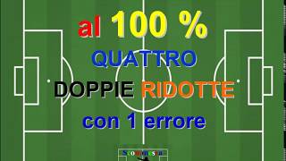 scommesse sportive  Sistema a 4 doppie ridotte  SISTEMA VINCENTE scommessa pronostici pronostico [upl. by Etan]