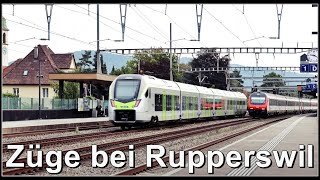 Personen und Güterzüge beim Bahnhof Rupperswil [upl. by Anelak89]