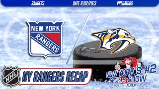 Line shuffling ignites New York Rangers 43 comeback win at Nashville Predators [upl. by Rosalyn]