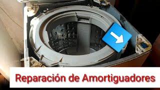 Mi lavadora se mueve mucho al centrifugar  golpea y hace mucho ruido  reparar los amortiguadores [upl. by Robbie621]