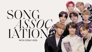 Stray Kids Sing Justin Bieber Adam Levine and quotLevanterquot in a Game of Song Association  ELLE [upl. by Claribel680]