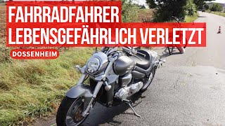 Schwerer Unfall zwischen Motorrad und Radfahrern bei Dossenheim [upl. by Hermie]