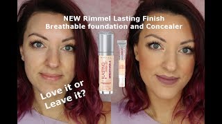 NEW Rimmel London lasting finish breathable foundation and concealer review and demo [upl. by Chantal]