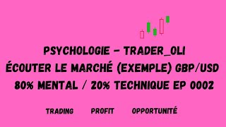 Psychologie  Trader Oli  Écouter le marché I Exemple GBP USD 80 mental 20 technique Ep 0002 [upl. by Namhar630]