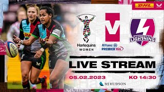 Live Allianz Premier 15s Rugby  Harlequins Women take on Loughborough Lightning at The Stoop [upl. by Corabelle28]